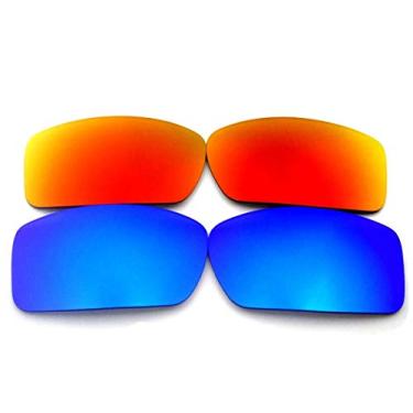 Imagem de Lentes de reposição Galaxy para Oakley Gascan Polarizadas 100% Proteção UVAB (Azul/Vermelho)