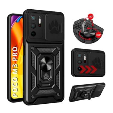 Imagem de Capa Capinha Case Armor Anti Choque Ring Luxo Para Poco M3 Pro (Tela 6,5) + Anel Giratório + Proteção De Câmera - Proteção Militar