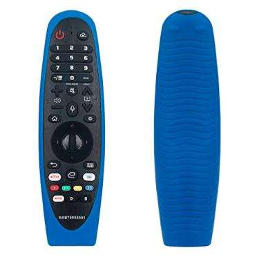 Imagem de MR20GA AKB75855501 Controle remoto de substituição Magic Voice Control compatível com LG Smart TV OLED55GXPUA OLED65GXPUA 55NANO85UNA 65NANO85UNA 75NANO85UNA, com capa protetora de silicone (azul)