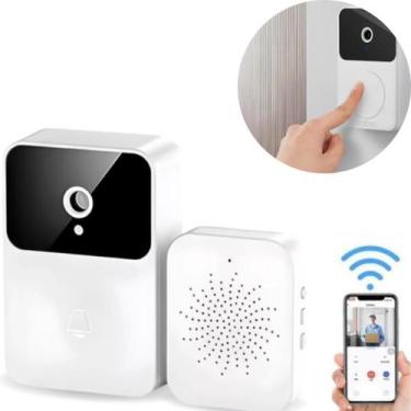 Imagem de Campainha Residencial Wifi Branco Tempo Real Externa Premium - LIPPIN