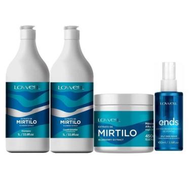 Imagem de Mirtilo Sh +cond 1l+ Más 450g +regenerador Ends 100ml Lowell
