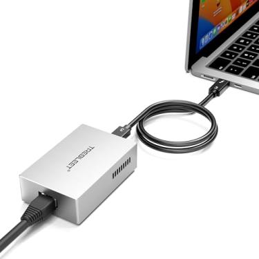 Imagem de Adaptador Ethernet USB4 10GbE, compatível com Thunderbolt 4 e Thunderbolt 5, ventilador de resfriamento silencioso integrado, conexão de rede de alta velocidade de 10 GB suporta NAS, Windows e Mac
