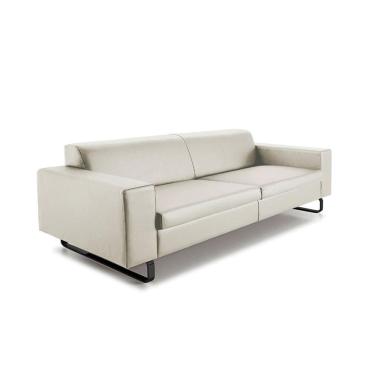 Imagem de Sofá 3 Lugares Otto Revestimento Sintético Gelo 185 cm