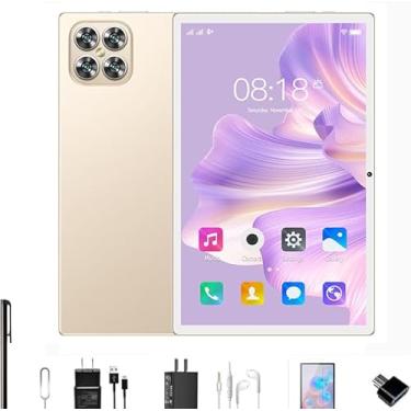 Imagem de Tablet K11 12 GB de RAM + 512 GB de ROM, tela imersiva de 10,1 polegadas, 16 MP + 32 MP, 5G, Wi-Fi, Bluetooth, Android 13(dourado)