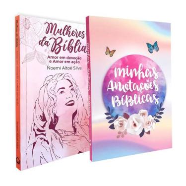 Imagem de Kit 2 Livros  Mulheres da Bíblia + Minhas Anotações Bíblicas - Borbole