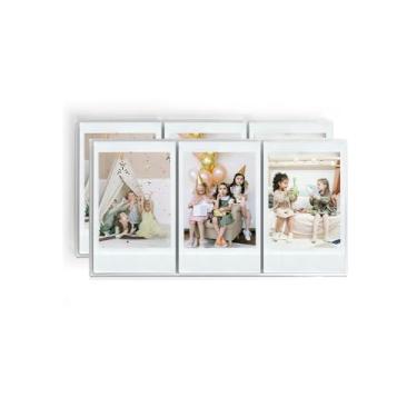 Imagem de Moldura magnética acrílica, porta-retratos transparentes de vários tamanhos (transparente, um conjunto de 2 mini três bolsos)