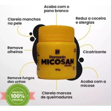 Imagem de Kit 5 Pomadas Micosan Creme para pele Combate Micose Pano Branco  Cica