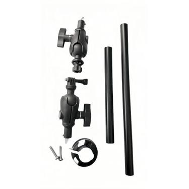 Imagem de HAIWEN Kit de montagem de câmera de caiaque ajustável, suporte de câmera de ação leve de alumínio e aço inoxidável para canoas, barcos infláveis, iates