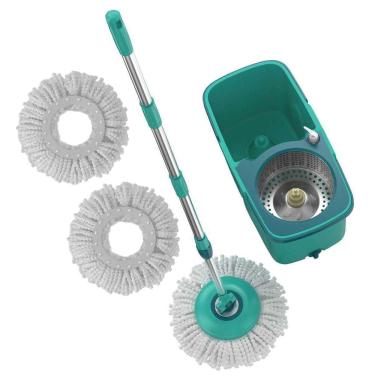 Imagem de Kit Mop Giratorio Flash Limp Pro + 2 Refis Extra Microfibra