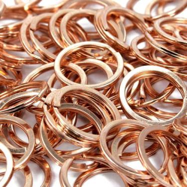 Imagem de Argola Italiana Rose Gold 35mm Reforçada Para Chaveiro Com 1000 Peças 