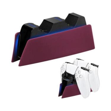Imagem de RGB LED PS5 Controlador Carregador Suporte Duplo Doca De Carregamento 