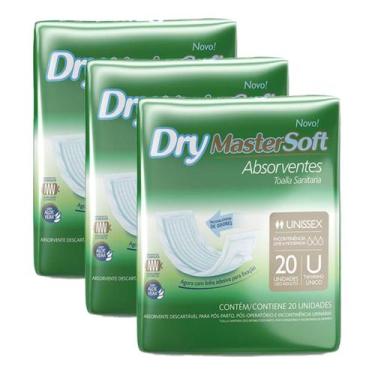 Imagem de Kit 3 und Absorvente Geriátrico Dry Mastersoft Econômico c/20 und - MA