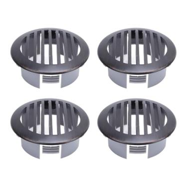 Imagem de AQXREIGHT RV Louver Teto V 4pcs 3in/76mm RV Teto Pista de até 316 Stainl Steel Boat Tampa de Ventilação Redonda Louver de Ventilação para Iate Motorhome Black Redonds Be