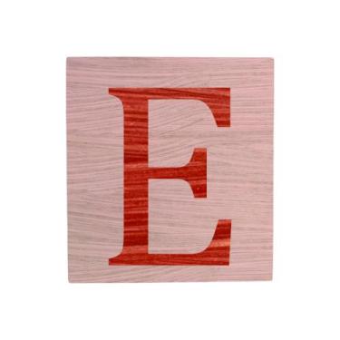Imagem de Cubo Rosa Bebê Letra Vermelho Festa Chá de Bebê Decoração 8x8x8 Cm Mdf