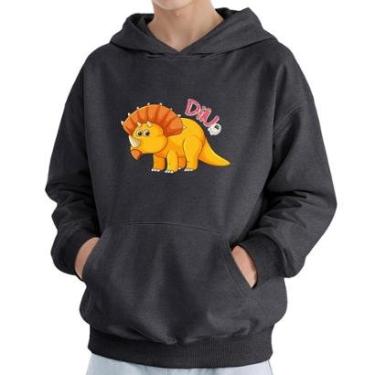 Imagem de Moletom Infantil Canguru Menino Algodão Estampa Dino-Masculino