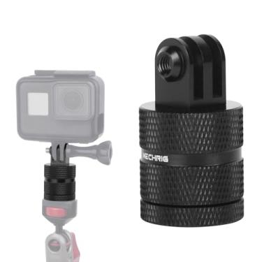 Imagem de Mechrig Suporte de câmera de alumínio de 1/10.2 cm, adaptador de tripé de rotação de 360 graus para GoPro Hero 13/12/11, câmera de ação DJI Osmo Insta360 Ace Pro AKASO Campark e outros acessórios
