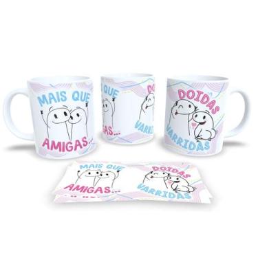 Imagem de Caneca de Porcelana Personalizada Flork Amizades Com Frases Divertidas