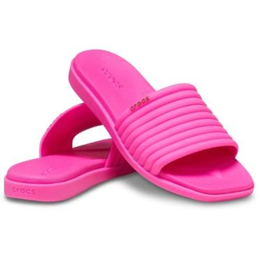 Imagem de Crocs Tênis feminino Miami Slide Pink Crush 37 médio