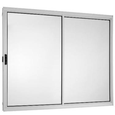 Imagem de Janela Vitro 2 Folhas 1,20x1,50 Alumínio Branco S/g - Allo esquadrias 