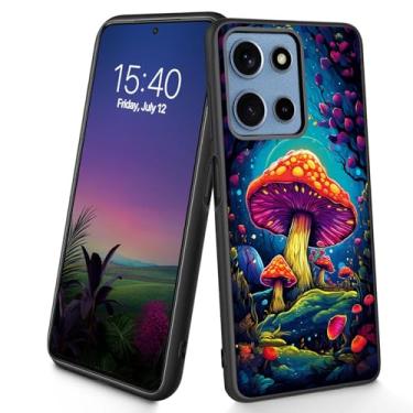 Imagem de Bxgolkgd Projetada para Moto G Power 2025, capa protetora antiderrapante de silicone TPU macio e fino à prova de choque para Motorola Moto G Power/Play 2025 de 6,8 polegadas, cogumelo colorido