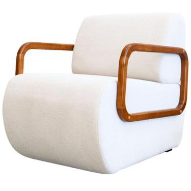 Imagem de Poltrona para Sala e Escritório Decorativa Kieven - Konfort, Linho Pal