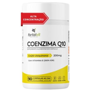 Imagem de Coenzima Q10 200mg - 90 Cápsulas, CQ10 + Vitamina E 100% IDR, Fortalvit