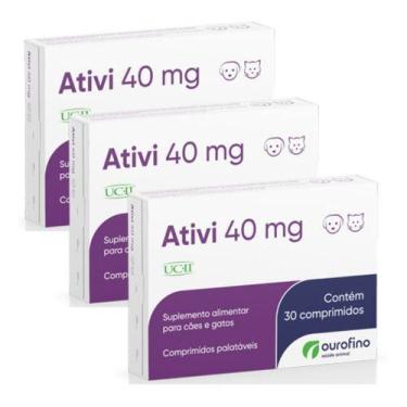 Imagem de Regenerador Articular Ouro Fino Ativi 40mg Ucii 30 Cp - 3 Cx - OuroFin