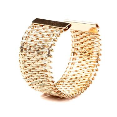 Imagem de Princess V Bracelete ou bracelete ajustável aberto e largo e moderno, joia de pulseira com revestimento de ouro amarelo 18K escovado. Bonito e elegante para todas as ocasiões. Qualidade trabalhada. Durável. Acabamento estético de alta qualidade, One Size, Zinco, Sem pedras preciosas