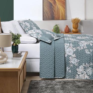 Imagem de Jogo Colcha King Size Cama Box Nyla Cobre Leito 200 Fios Dupla Face Luxuosa