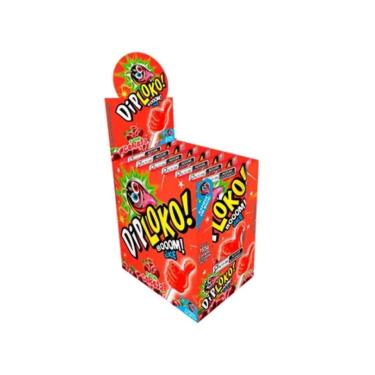Imagem de Pirulito Dip Loko Pó Explode na Boca Cereja 11g c/ 15 un
