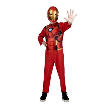 Imagem de Fantasia: macacão Iron Man Marvel, oficial juvenil, tamanho m, vermelho