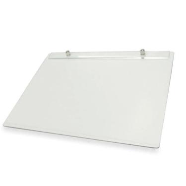 Imagem de Prancheta Trident Portátil de Fórmica Branca com Prendedor de Acrílico 34x26cm - 48-A4F