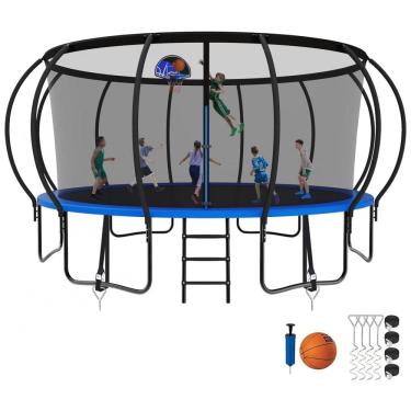 Imagem de Cama Elastica Capacidade até 635 kg com Cesta de Basquete, SKYUP, Azul