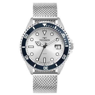 Imagem de Relógio Technos 2415Dy/1K Prateado 2415 Grande Aço Mergulho