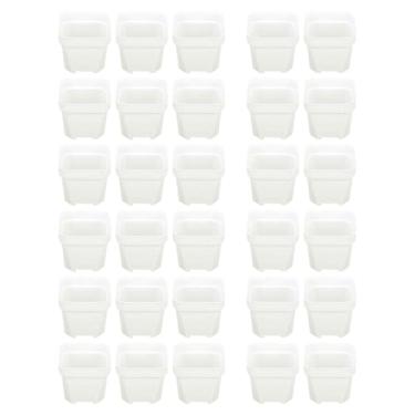 Imagem de IEUDNS 30 peças Planta vasos de berçário vasos de flores Plants de maconha de mudas portáteis para o jardim da do quintal da fazenda, Branco, 6.5cmx5.4cm