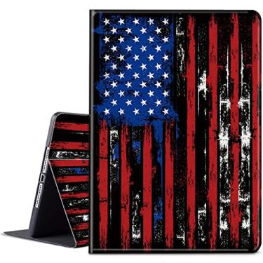Imagem de Capa inteligente de couro PU para Galaxy Tab A7 Lite com suporte ajustável à prova de tremores para Samsung Galaxy Tab A7 Lite 22.1 cm 2021 - bandeira americana