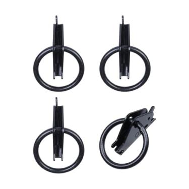 Imagem de LC LICTOP 6.3 cm E Track Tie Down O Ring Anchors Heavy Duty Cargo Keeper Fixo Fivela Ferroviária Hardware de Montagem para Caminhões Trens RVs Armazéns Vans Trailers 4 peças Preto