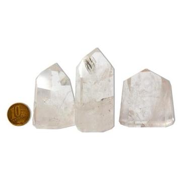 Imagem de Kit 3 Mini Cristal Lemuriano Comum Gerador Sextavado 4 a 6cm - Cristai