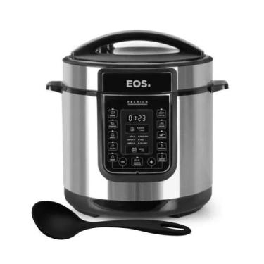 Imagem de Panela Pressão Elétrica 220V Multiuso Inox 6L Eos + Concha