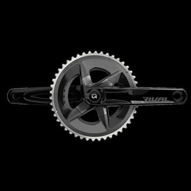 Imagem de SRAM Pedaleira Rival AXS com medidor de potência Quarq – 165 mm, 12 velocidades, 46/33t Yaw, 107 BCD, interface de eixo DUB, preto, D1