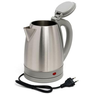 Imagem de Chaleira Jarra Elétrica Aço Inox Escovado Cinza De 1,8L 220V