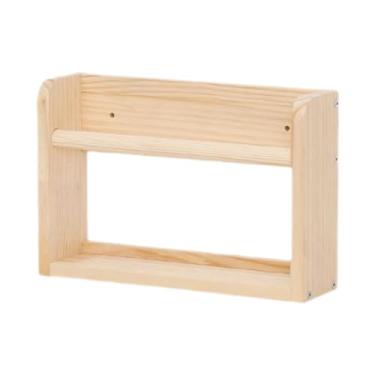 Imagem de SiaBiced Livros de estante flutuante de madeira estante de estante de estante de estante de parede salva de livros resistentes Stand Stand Photo Frame para, Madeira 25x12x20cm