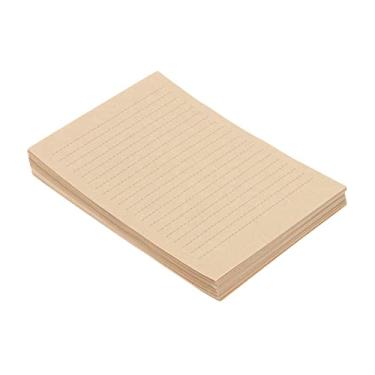 Imagem de Angoily Papel de escrita retrô, vintage, papel kraft 21 x 15 cm, papel de carta forrado