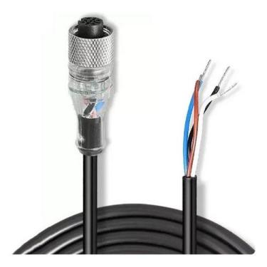 Imagem de Cabo Conector M12 P/ Sensores Reto Pnp Led 4 Fios 10m - AOTORO, Preto