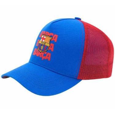 Imagem de Boné Barcelona SuperCap Trucker Bordado - Masculino, Único, Azul, Verm