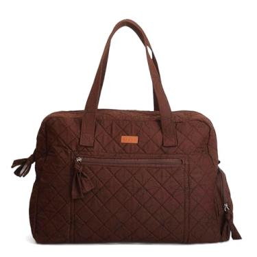 Imagem de Staya Bolsa esportiva acolchoada – companheira de viagem perfeita, bolsa de fim de semana acolchoada para mulheres,, Cacau