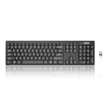 Imagem de Lenovo – Teclado compacto sem fio – 100 teclado sem fio para PC, laptop com Windows – Conexão sem fio – clique silencioso, preto