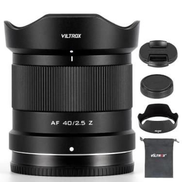 Imagem de VILTROX 40mm F2.5 Z, AF 40mm f/2.5 Full Frame para Nikon Z, lente leve com foco automático Prime para Nikon Z-Mount câmeras Z5 Z50 Z50II Z6 Z6II Z7 Z7II ZFC Z30 Z9 Z8 ZF Z6III