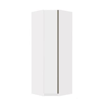 Imagem de Guarda Roupa Canto 1 Porta 83cm Branco Com Branco Mat