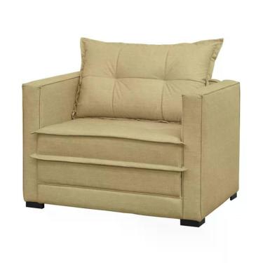 Imagem de Poltrona Cama Londres Suede Marfim Dmonegatto Suede Marfim